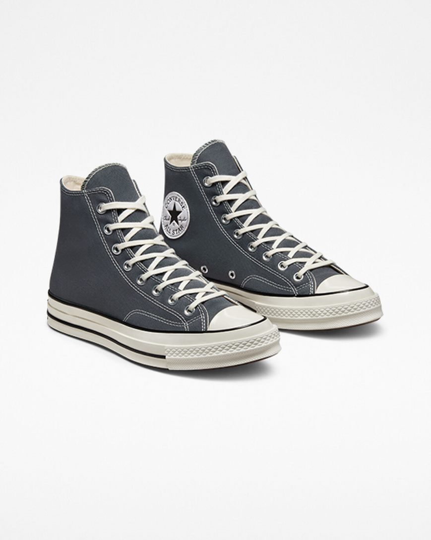 Tenisi Inalti Barbati Converse Chuck 70 Vintage Panza Gri Negrii | RO OKFEV049